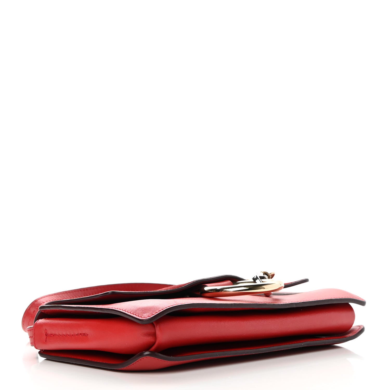 Chloe Suede Calfskin Small Faye Shoulder Bag Red 4 of 16