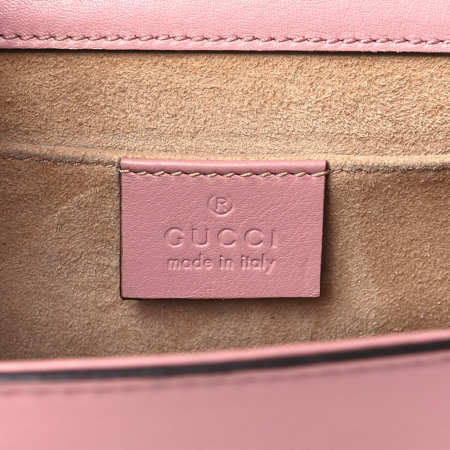 Gucci Calfskin Studded Small Padlock Shoulder Bag Carmine Rose 6 of 14