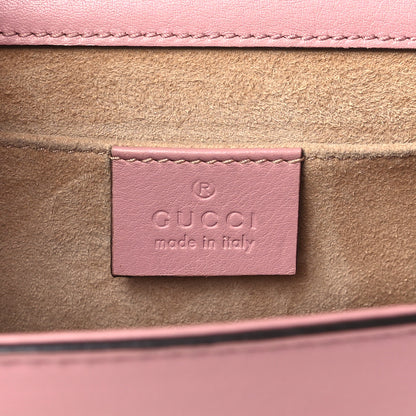 Gucci Calfskin Studded Small Padlock Shoulder Bag Carmine Rose 6 of 14