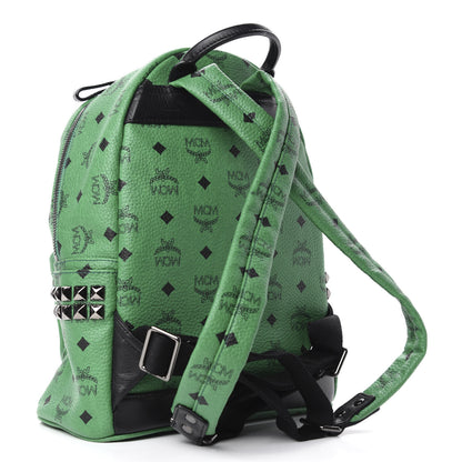 MCM Visetos Small Side Stud Stark Backpack Green 2 of 9