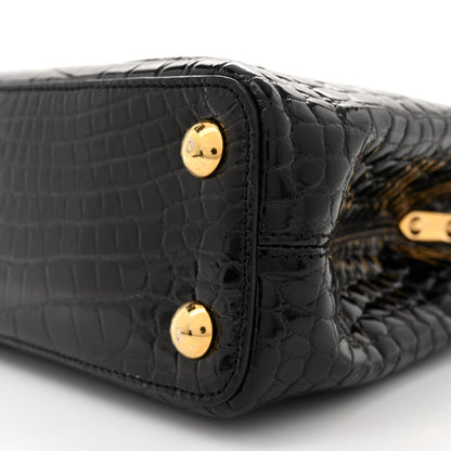 Louis Vuitton Brilliant Alligator Capucines BB Black 9 of 11