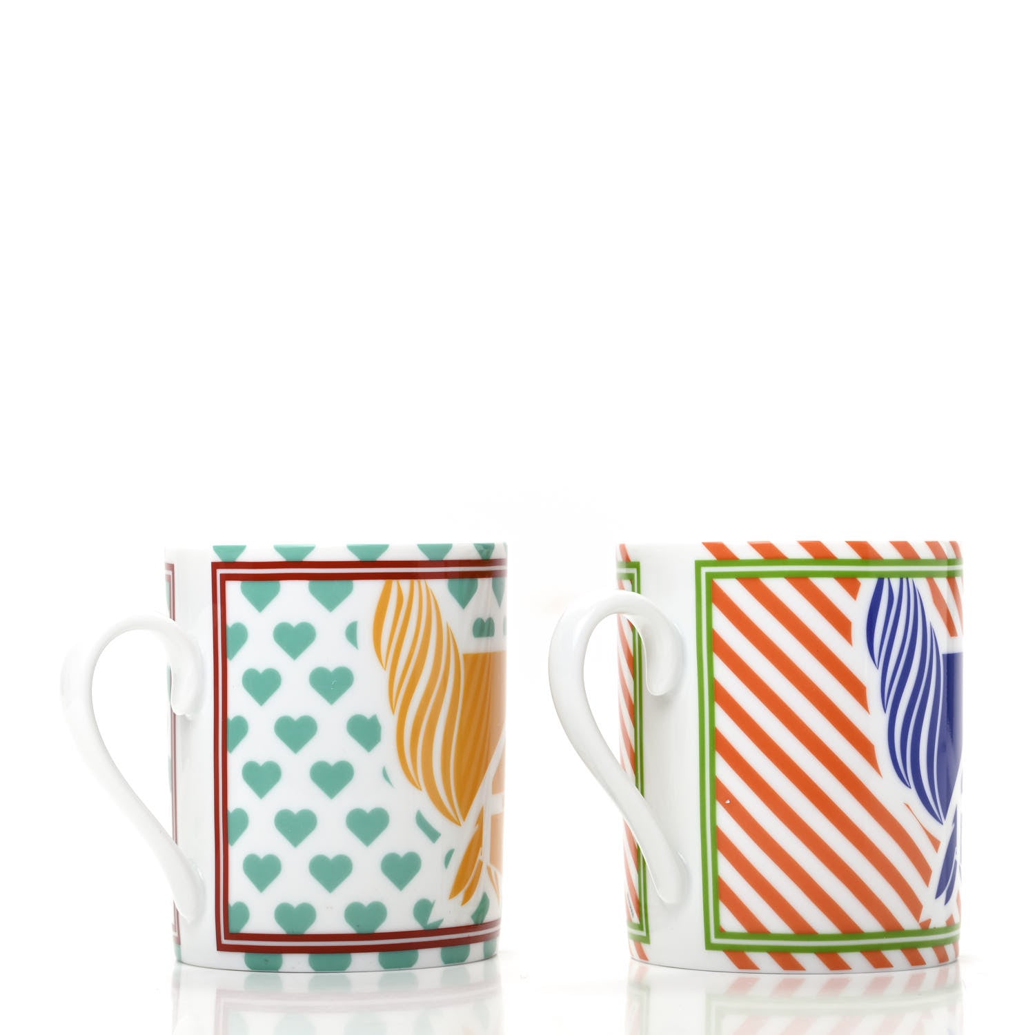 Hermes Porcelain Quadrige Pop Mug Set of 2 2 of 8