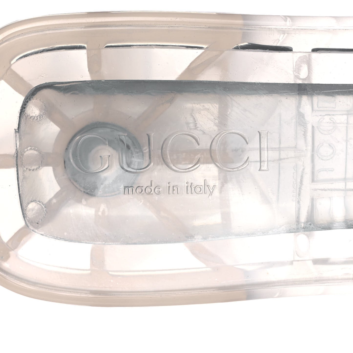 Rubber Gucci Logo Womens Platform 20/60mm Slide Sandals 39 Transparent