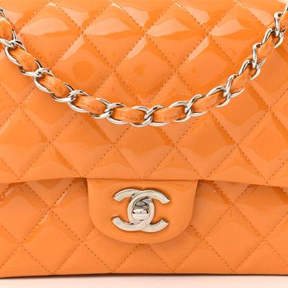 Chanel Patent Quilted Medium Double Flap Orange 7 of 11