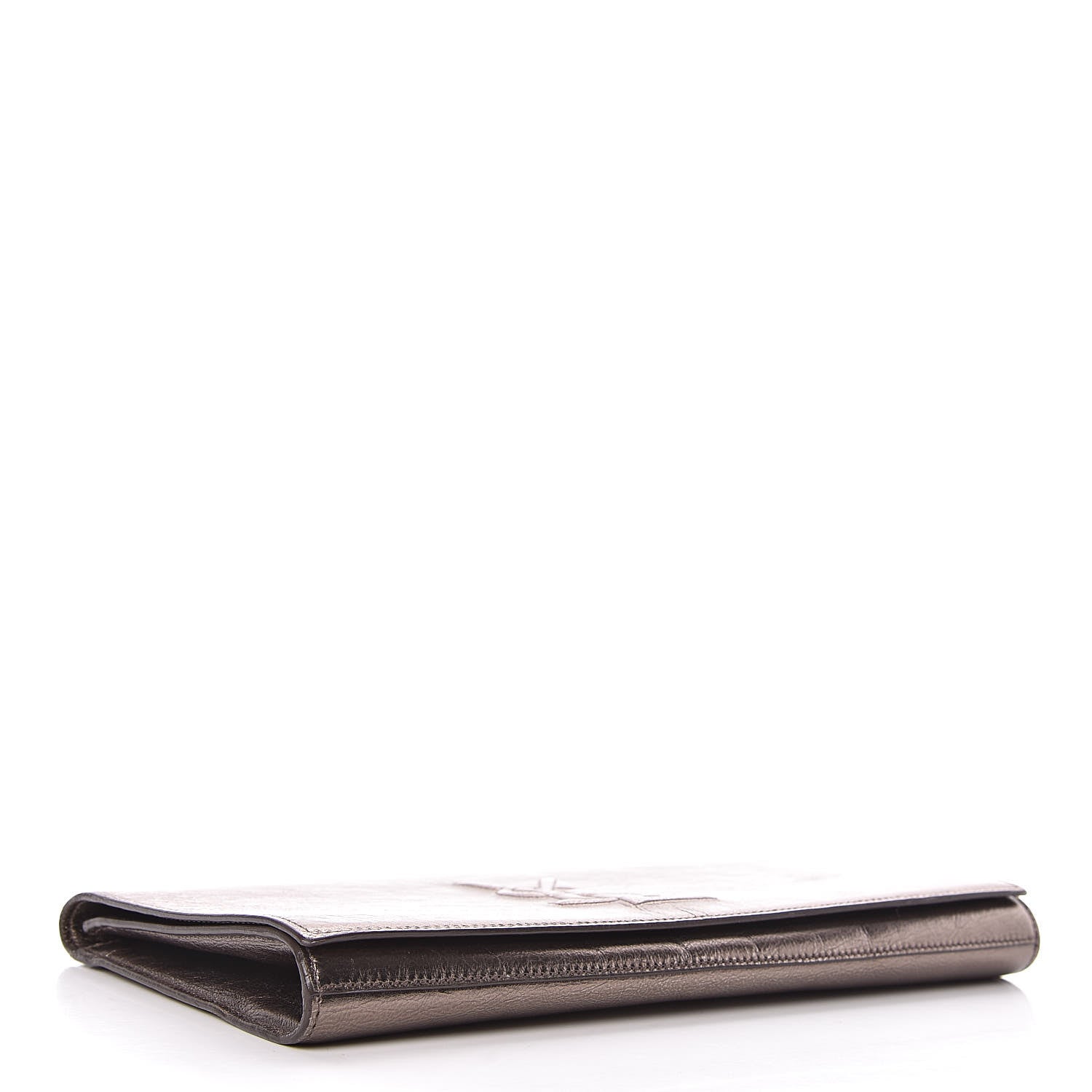 Saint Laurent Metallic Calfskin Monogram Large Belle De Jour Clutch Gold 4 of 11