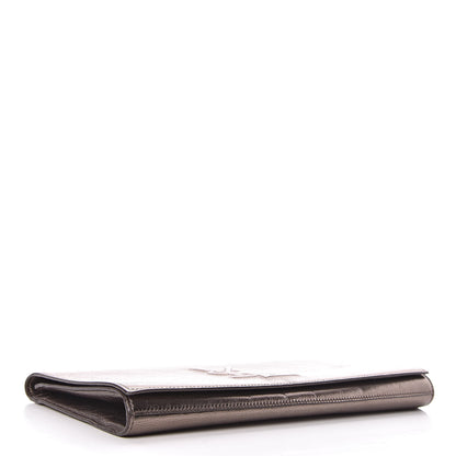 Saint Laurent Metallic Calfskin Monogram Large Belle De Jour Clutch Gold 4 of 11
