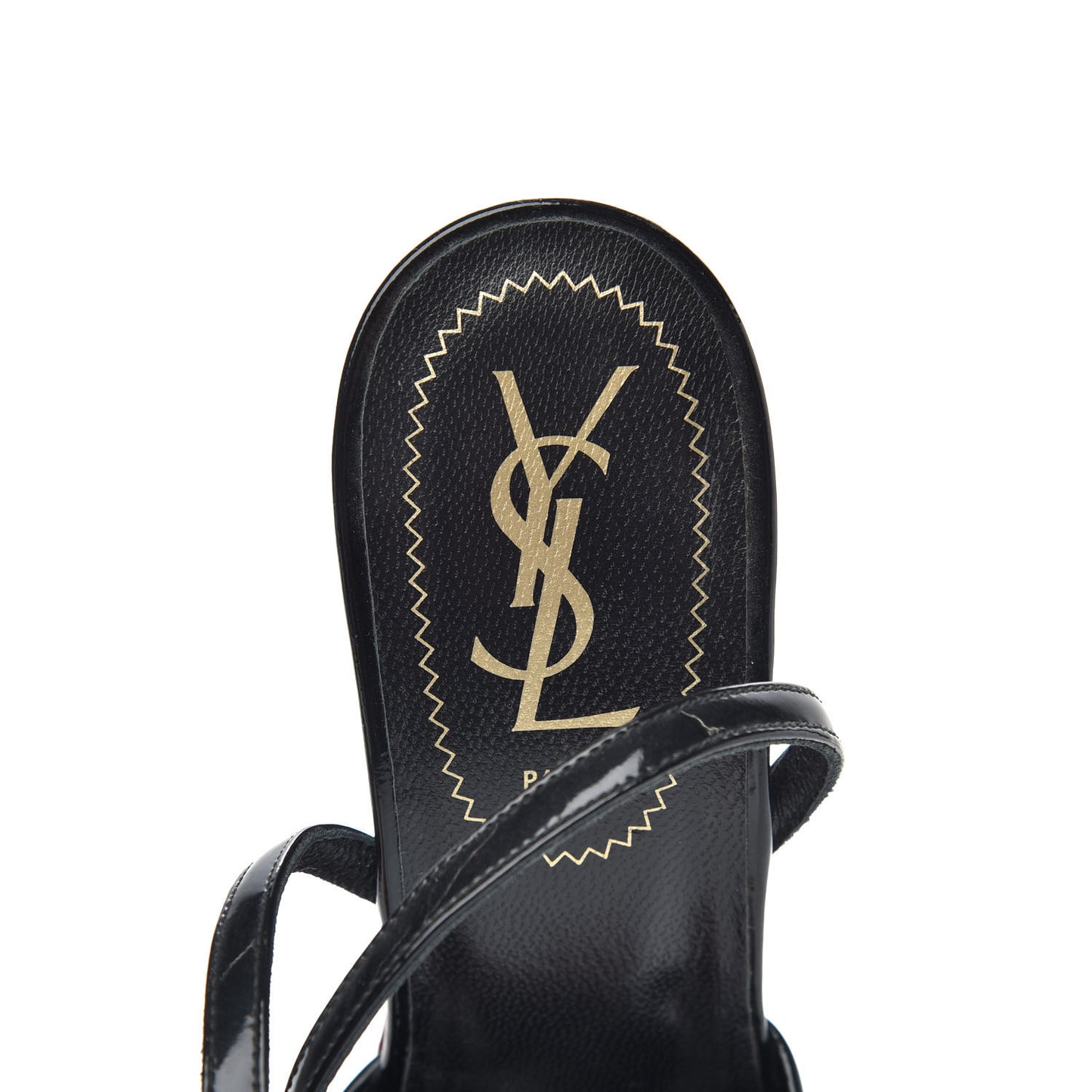 Patent Canvas Riviera Platform Wedge Sandals 35.5 Black Multicolor