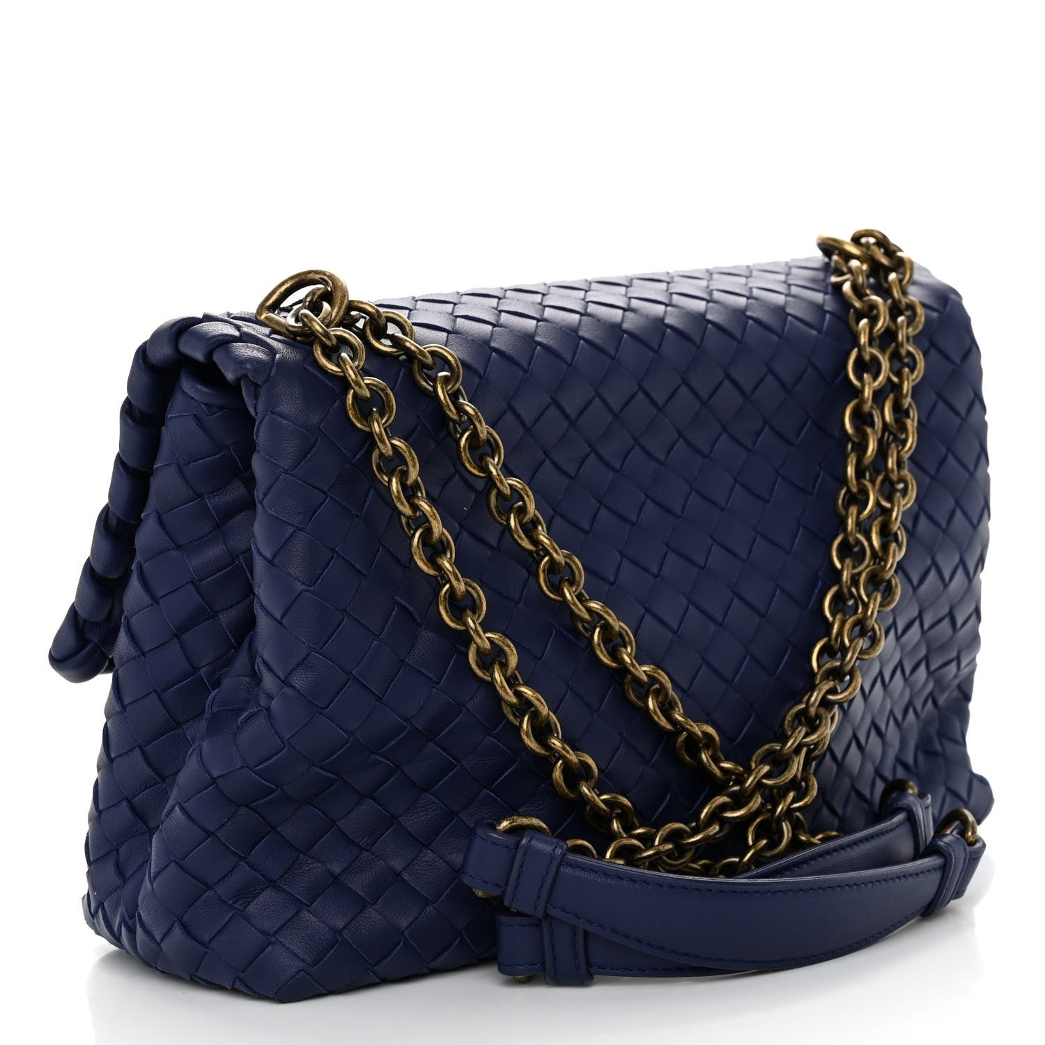 Bottega Veneta Nappa Intrecciato Medium Olimpia Shoulder Bag Atlantic 3 of 10