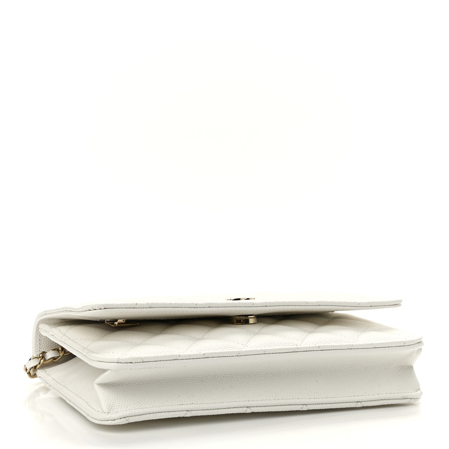 Chanel Caviar Quilted Wallet On Chain WOC White 4 of 12