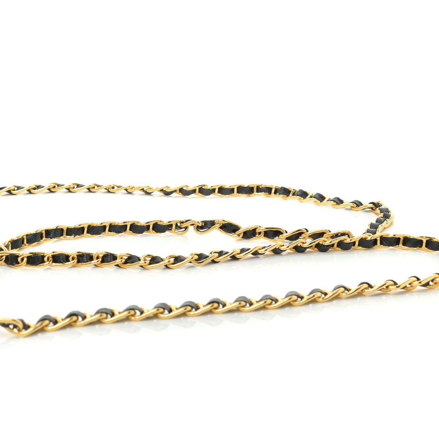 Prada Saffiano Metal Oro Chain Wallet Black 10 of 10