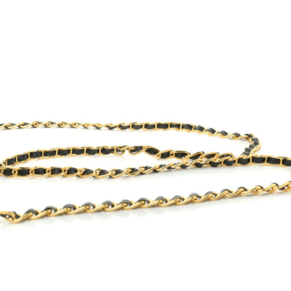 Prada Saffiano Metal Oro Chain Wallet Black 10 of 10