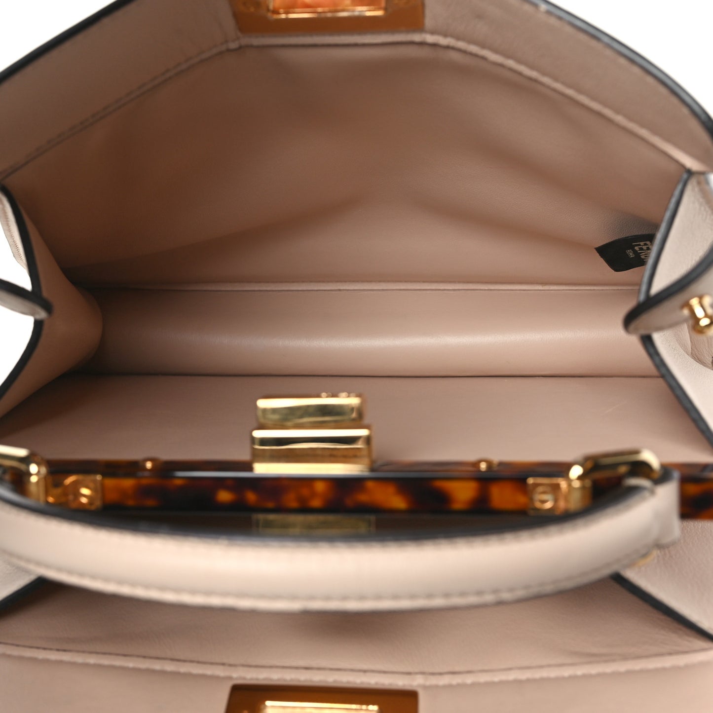 Vitello Seta Shiny Nappa Plexiglass Medium Peekaboo I SEE U Satchel Light Rose