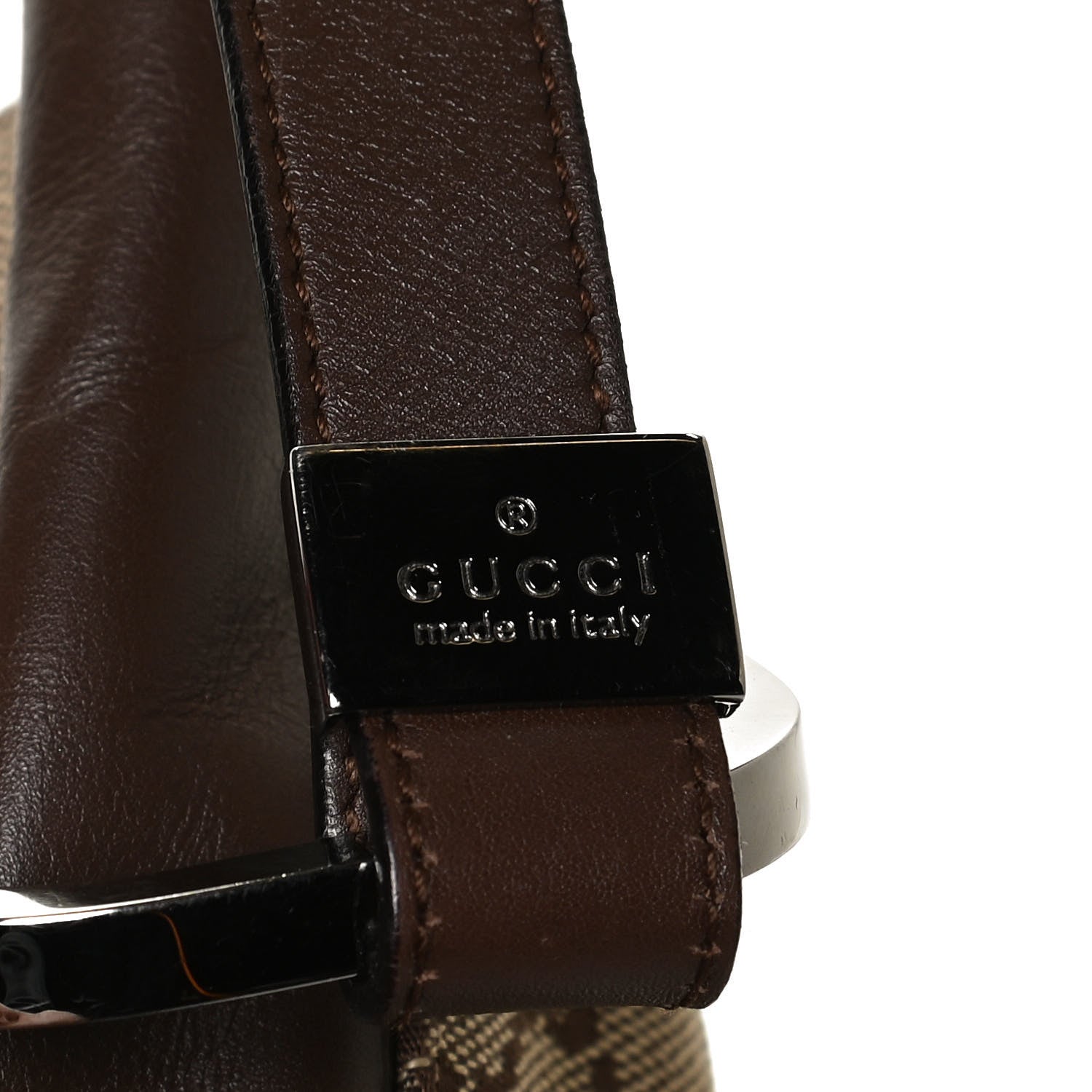Gucci Monogram Small Drawstring Shoulder Bag Dark Brown 8 of 11