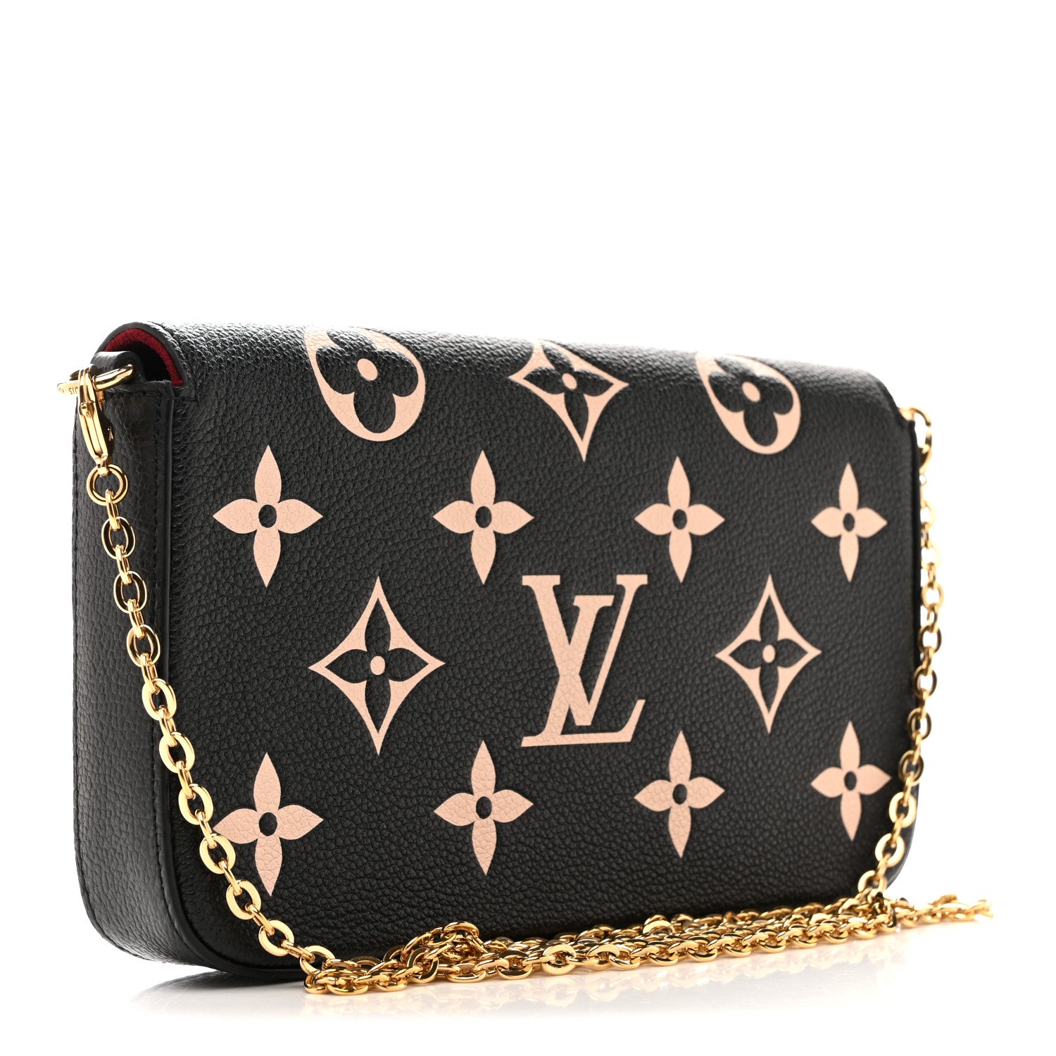 Louis Vuitton Empreinte Monogram Giant Felicie Pochette Black Beige 3 of 13