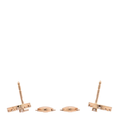 Hermes 18K Rose Gold Diamond Finesse Earrings 3 of 5