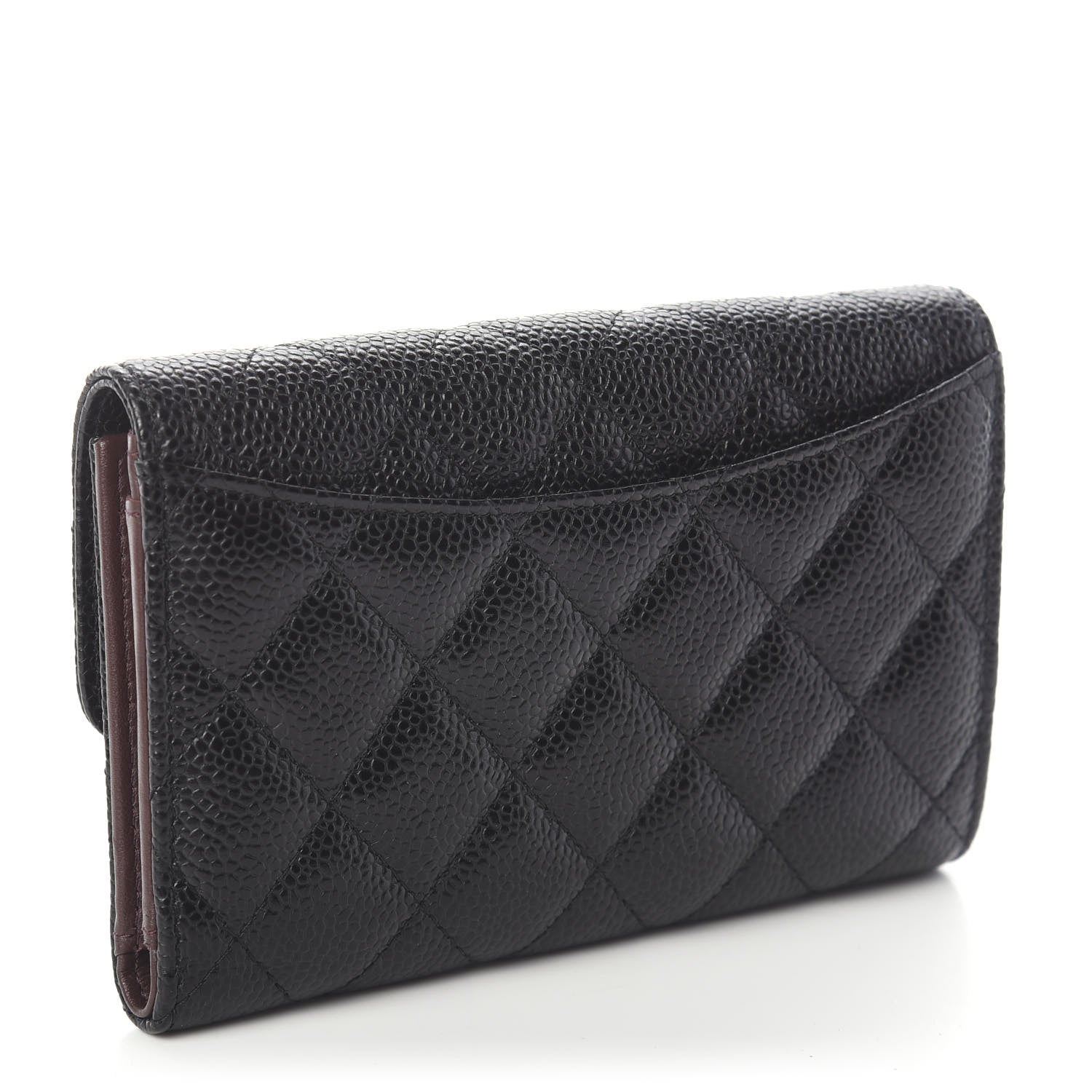 Chanel Caviar Quilted Medium Flap Wallet Black 2 of 6