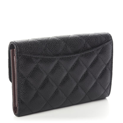 Chanel Caviar Quilted Medium Flap Wallet Black 2 of 6