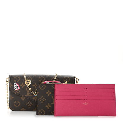 Louis Vuitton Monogram LV Love Lock Pochette Felicie Chain Wallet 1 of 11