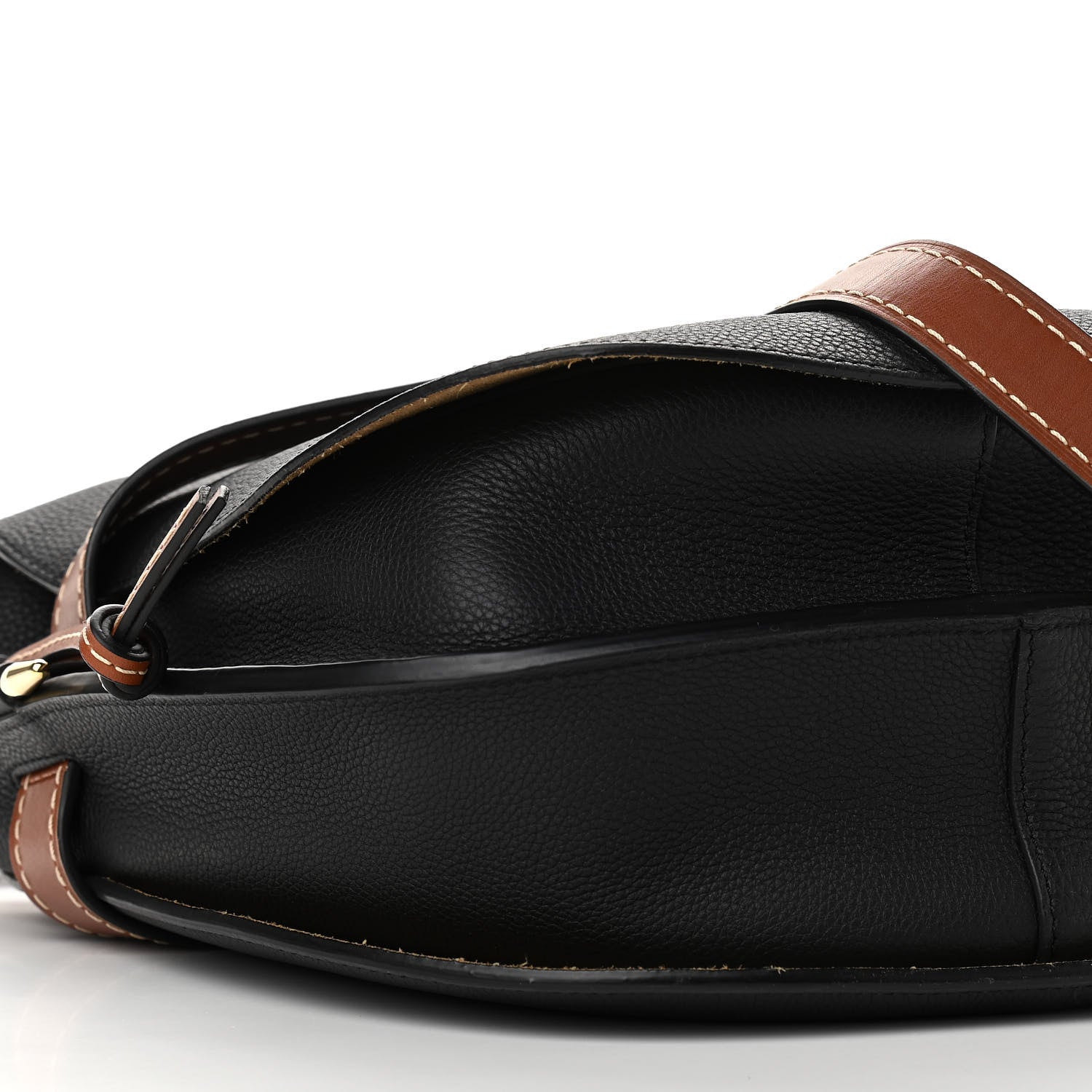Loewe Grained Calfskin Small Gate Crossbody Bag Pecan Black 8 of 12