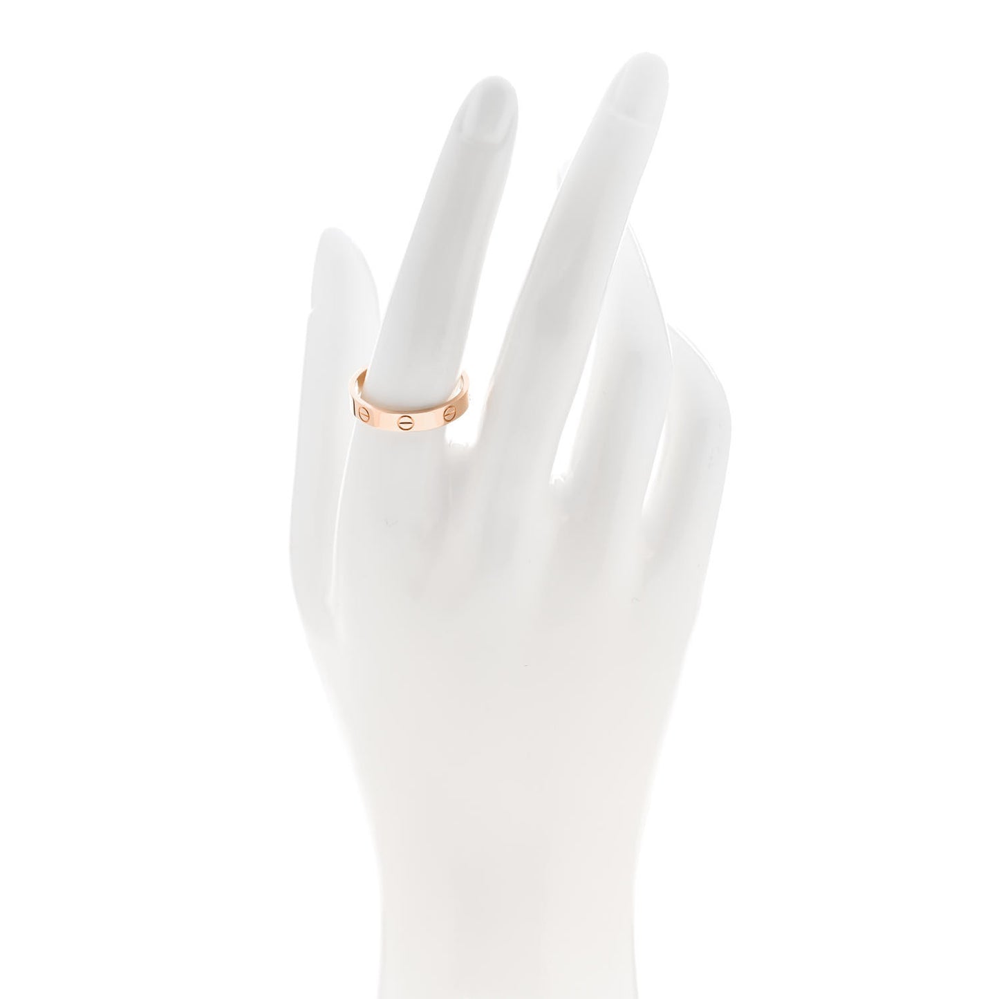 18K Pink Gold 3.5mm LOVE Wedding Band Ring 58 8.5
