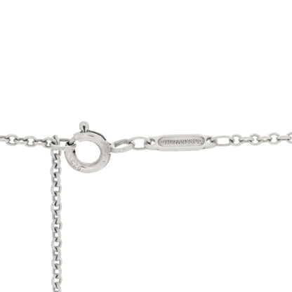 Tiffany Sterling Silver Diamond Large Daisy Key Pendant Link Necklace 3 of 3