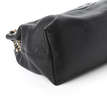 Gucci Pebbled Calfskin Medium Soho Chain Shoulder Bag Black 6 of 10