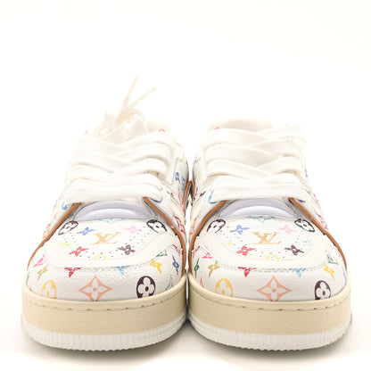 Louis Vuitton LV X TM Calfskin Monogram Multicolor Womens LV Trainer Sneakers 36 White 3 of 8