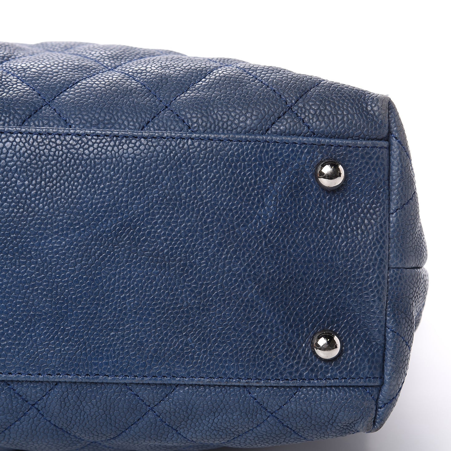 Caviar Quilted French Riviera Hobo Blue