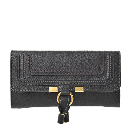 Chloe Calfskin Marcie Continental Flap Wallet Black 1 of 8