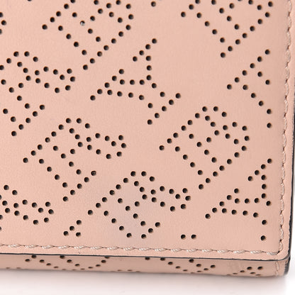 Burberry Calfskin Perforated Compact Wallet Pale Fawn Pink 12 of 14