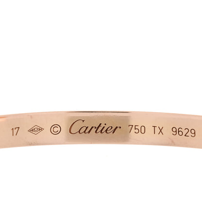 Cartier 18K Pink Gold LOVE Cuff Bracelet 17 3 of 4