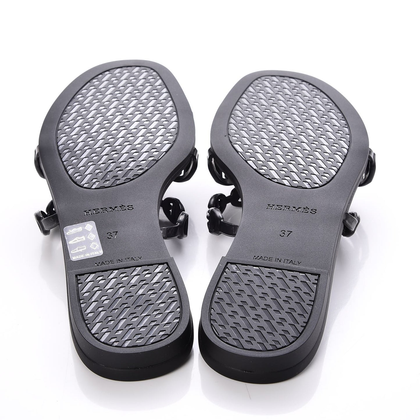 Rubber Chaine d'Ancre Rivage Sandals 37 Black