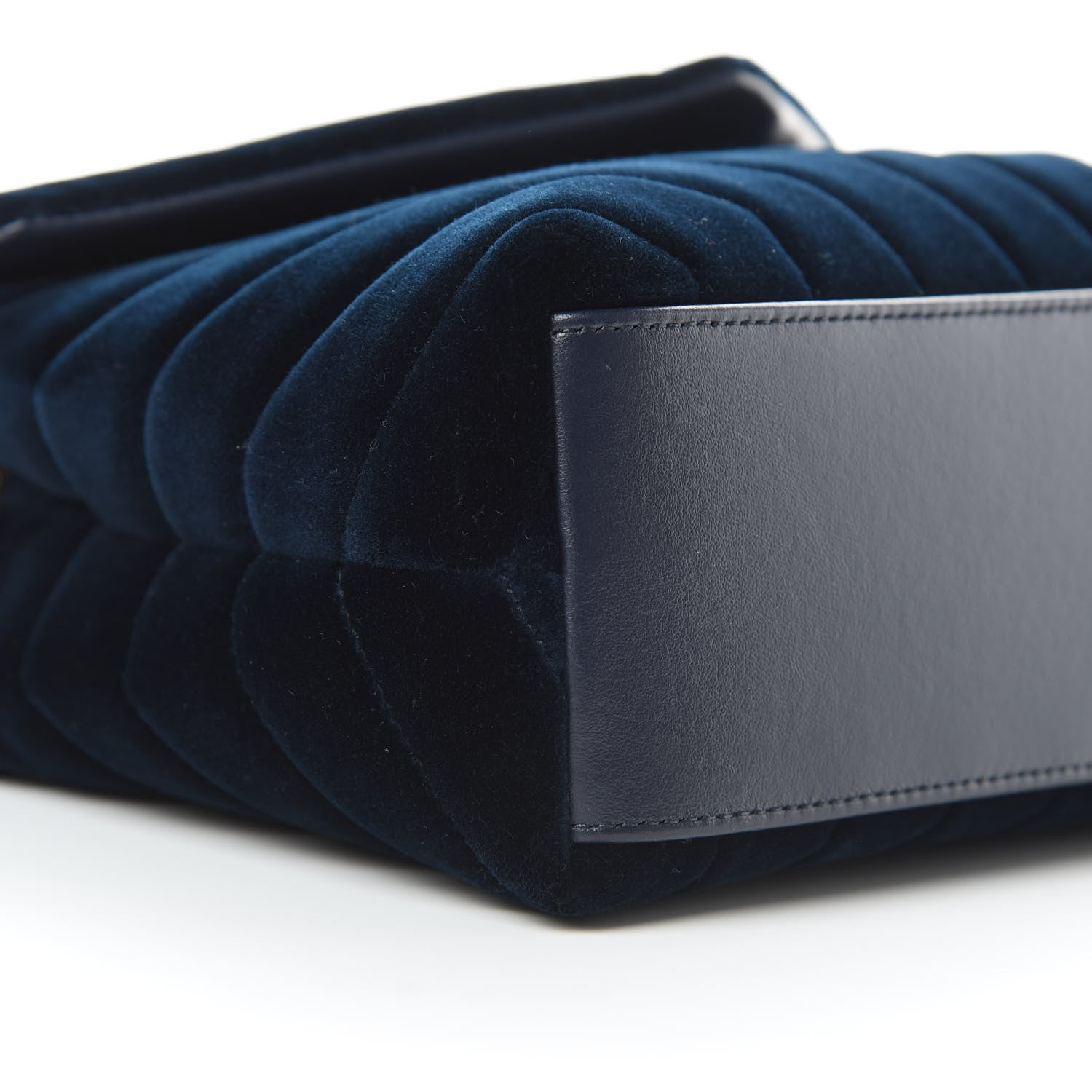 Saint Laurent Velvet Y Quilted Monogram Small Loulou Chain Satchel Medium Blue 9 of 10