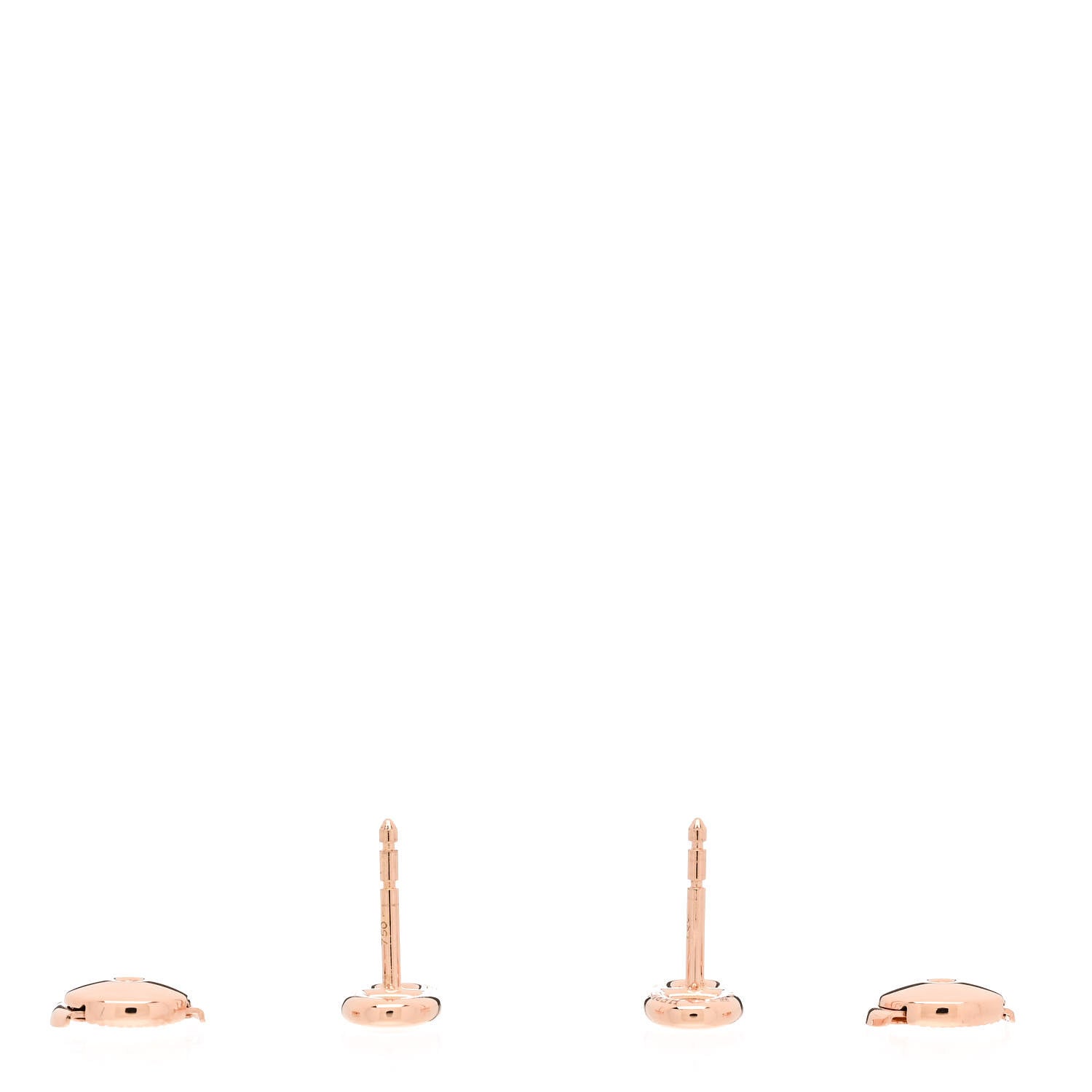 Hermes 18K Rose Gold TPM Farandole Stud Earrings 3 of 6