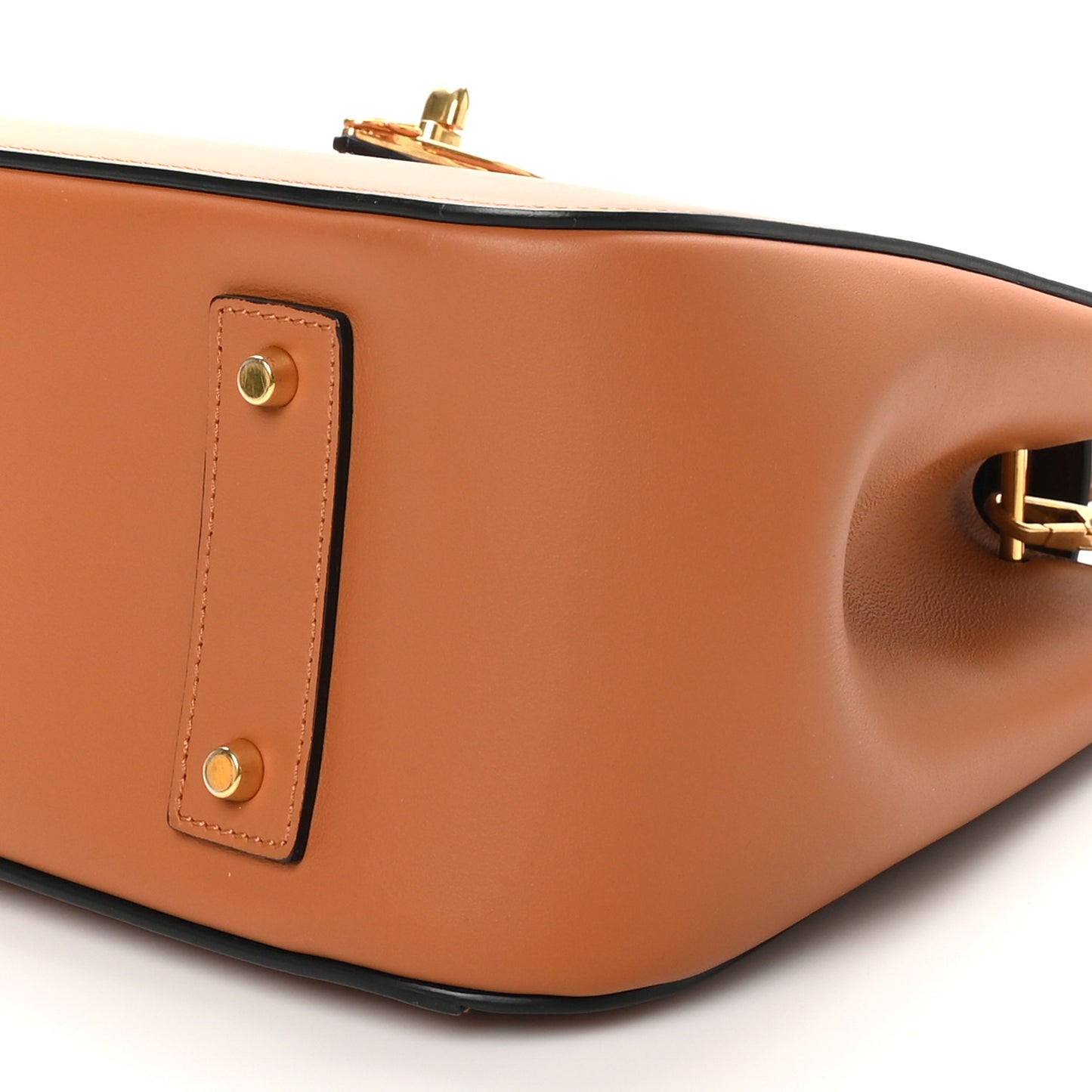 Vitello Barocco Virtus V Medium Top Handle Shoulder Bag Oud
