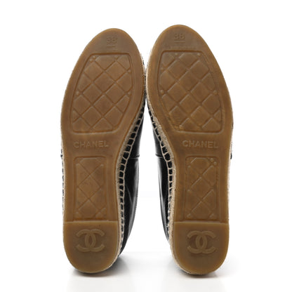 Chanel Calfskin Chain CC Espadrilles 38 Black 5 of 11