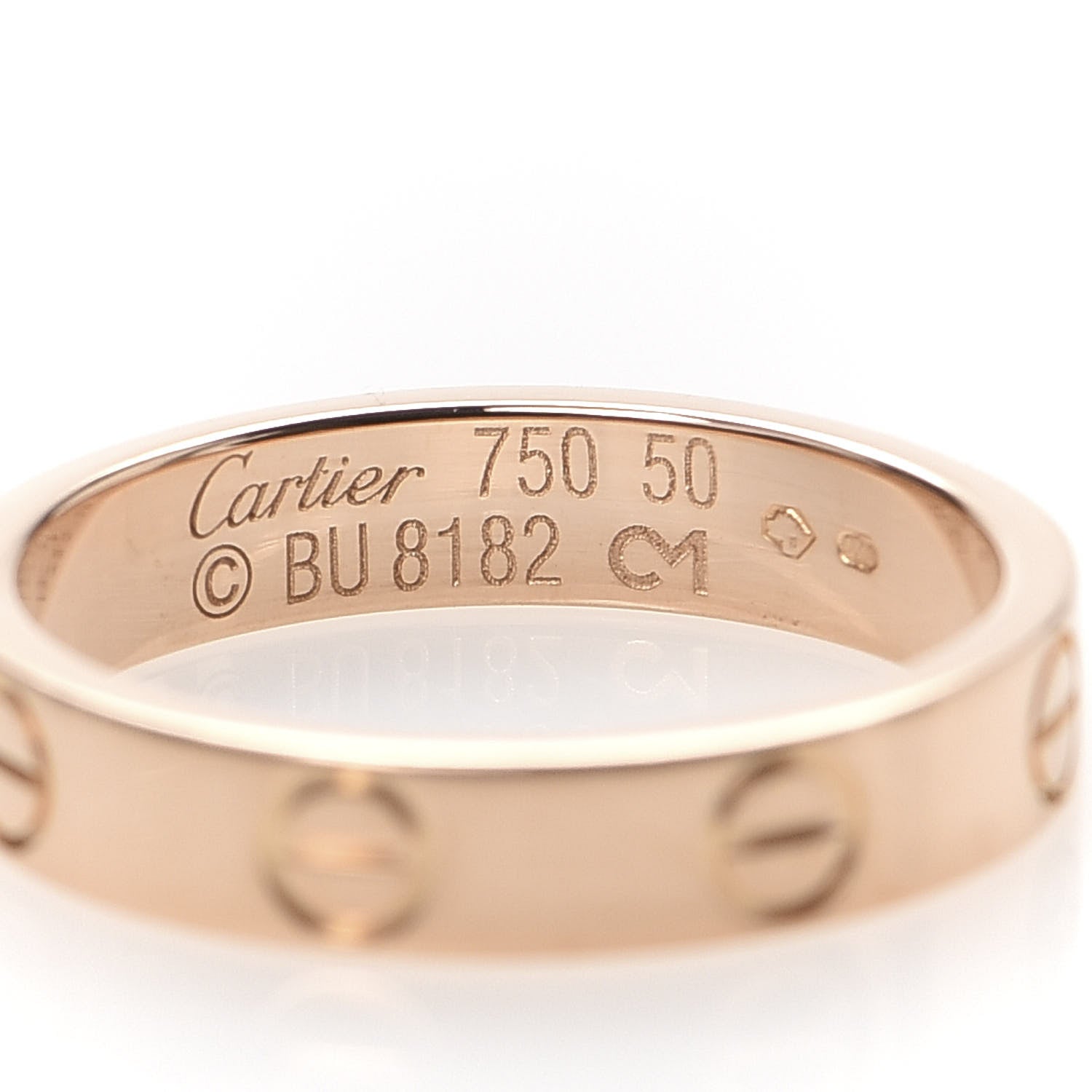 Cartier 18K Pink Gold 3.5mm LOVE Wedding Band Ring 50 5.25 4 of 4