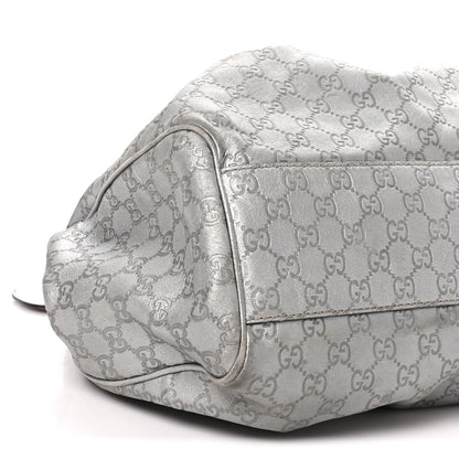 Gucci Guccissima Large Sukey Tote Silver 9 of 13