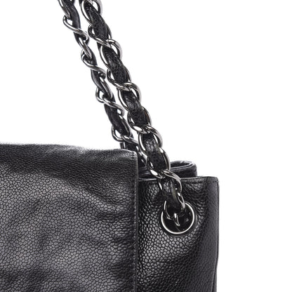 Chanel Glazed Caviar Pocket In The City Tote Black 14 of 15