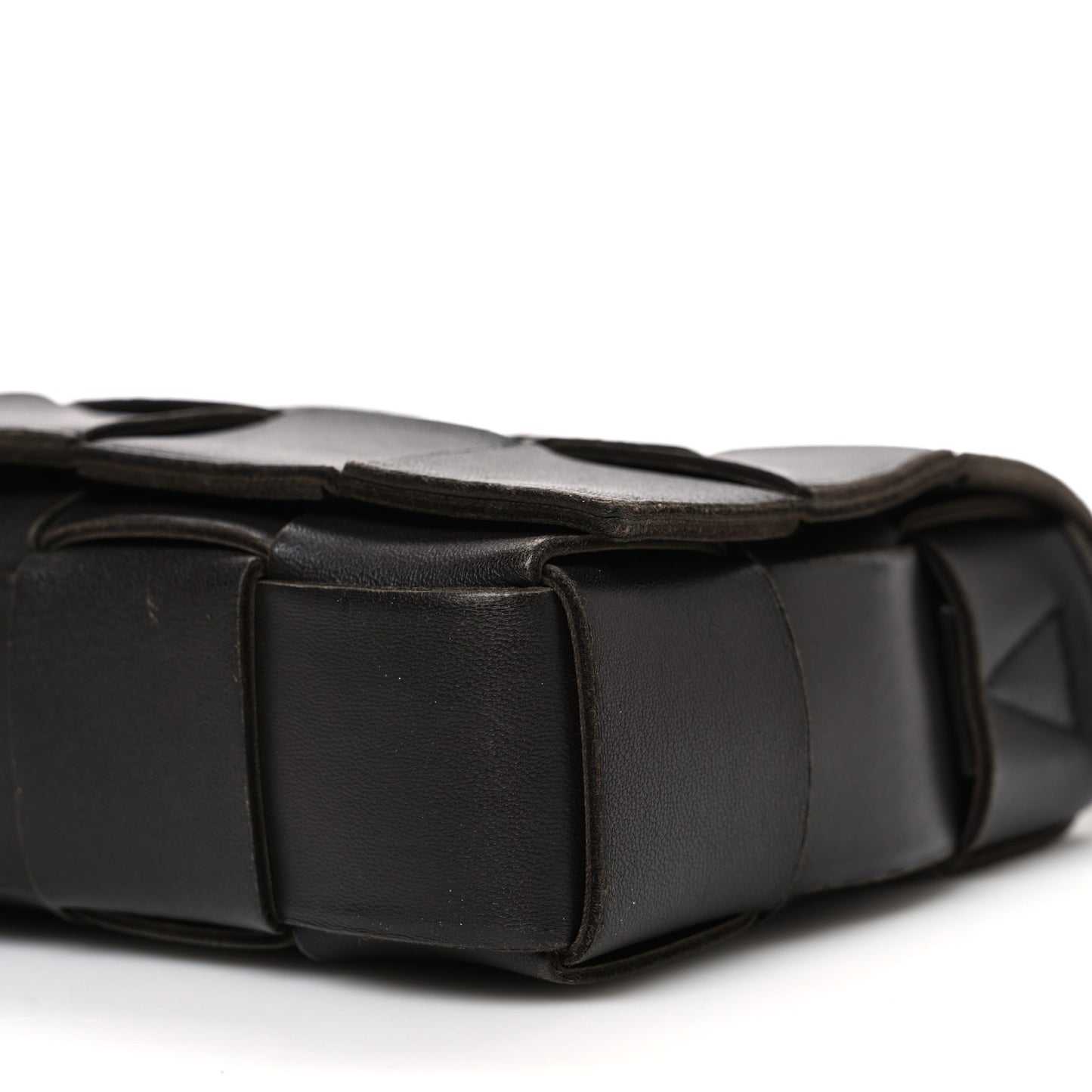 Lambskin Maxi Intrecciato Cassette Crossbody Bag Fondant