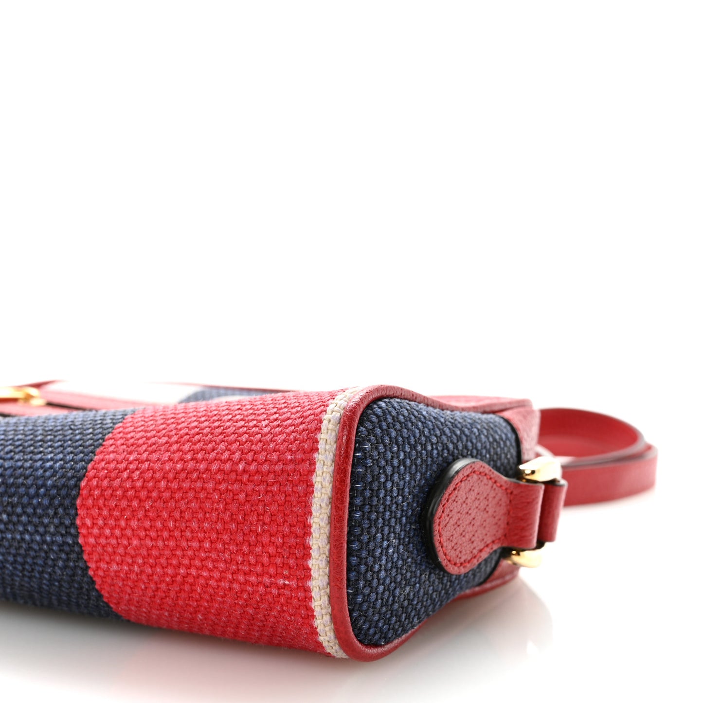 Canvas Sylvie Stripe Mini Ophidia Camera Bag Mystic White Hibiscus Red Maritime