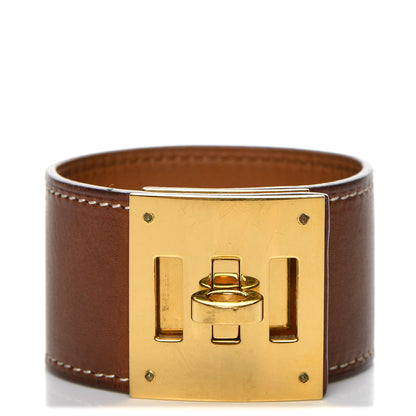 Hermes Natural Barenia Kelly Dog Cuff Fauve 1 of 5