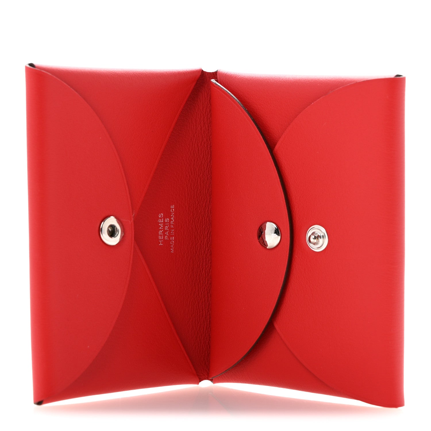 Hermes Swift Teckel a Collier Calvi Duo Card Case Rouge De Coeur 5 of 8