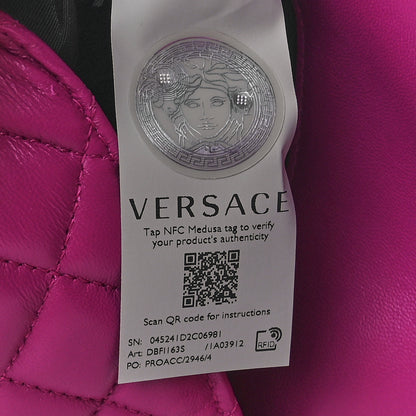 Versace Nappa Quilted Small Medusa Chain Crossbody Pink 7 of 12