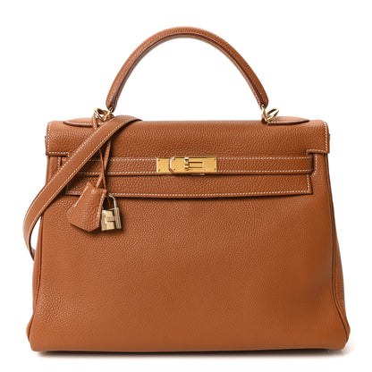 Hermes Togo Kelly Retourne 32 Gold 1 of 10
