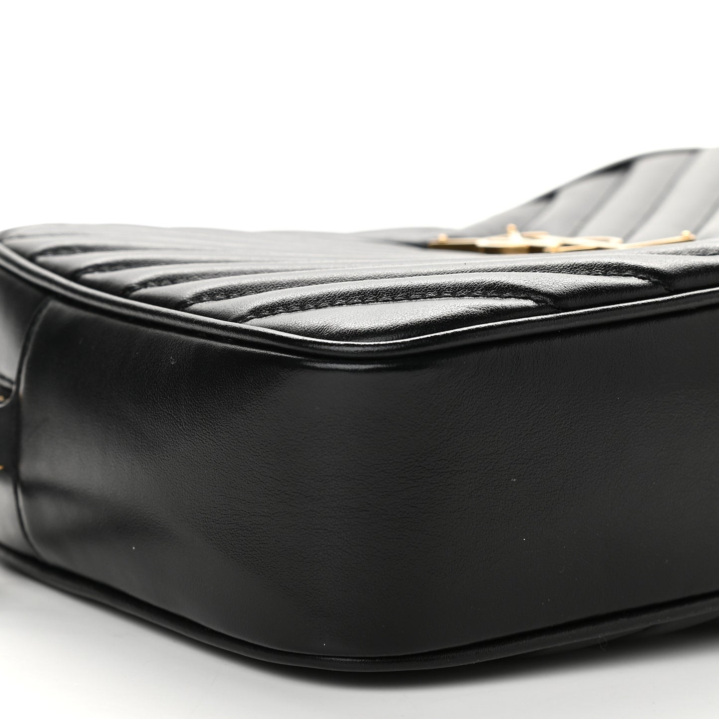 Calfskin Matelasse Monogram Lou Camera Bag Black