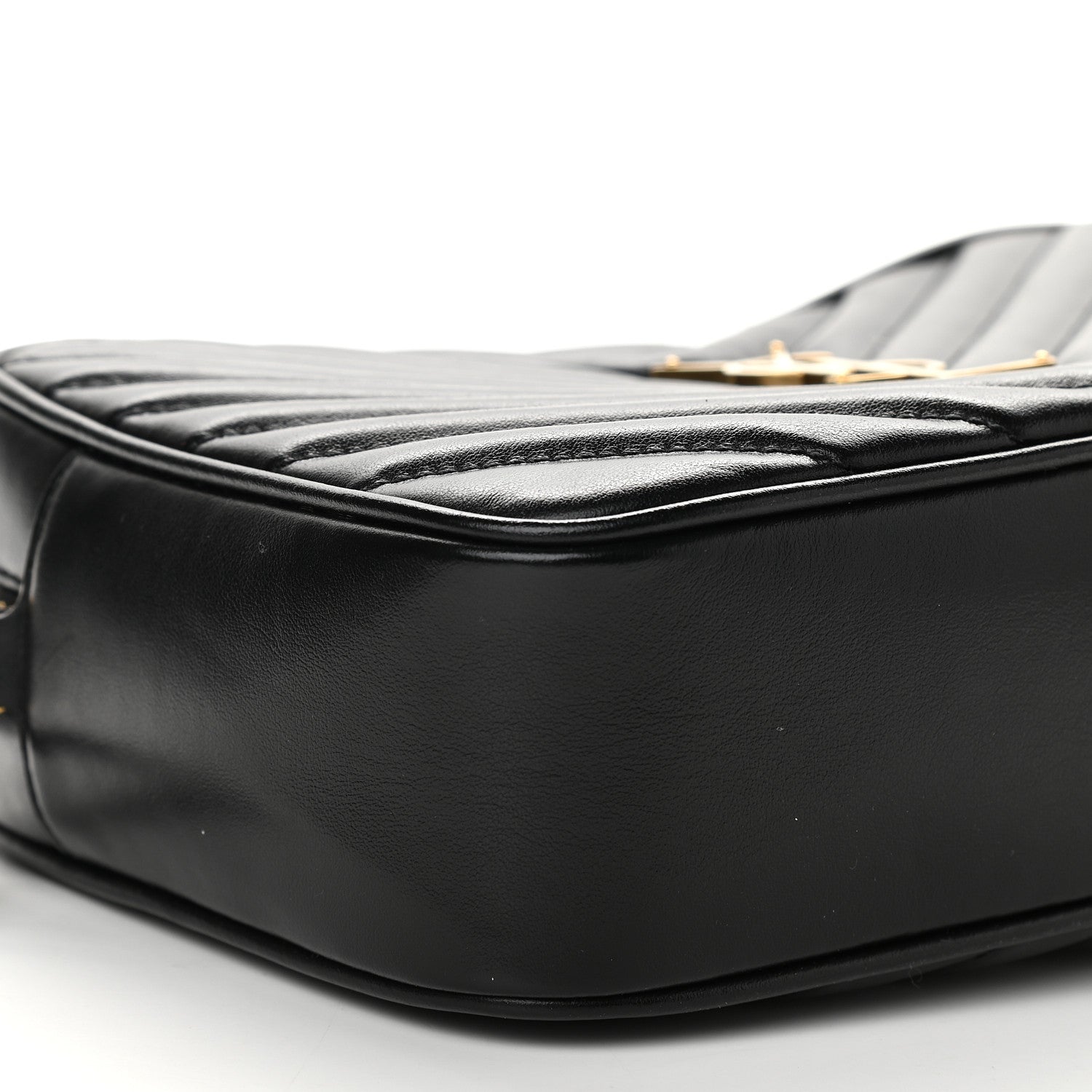 Saint Laurent Calfskin Matelasse Monogram Lou Camera Bag Black 8 of 9