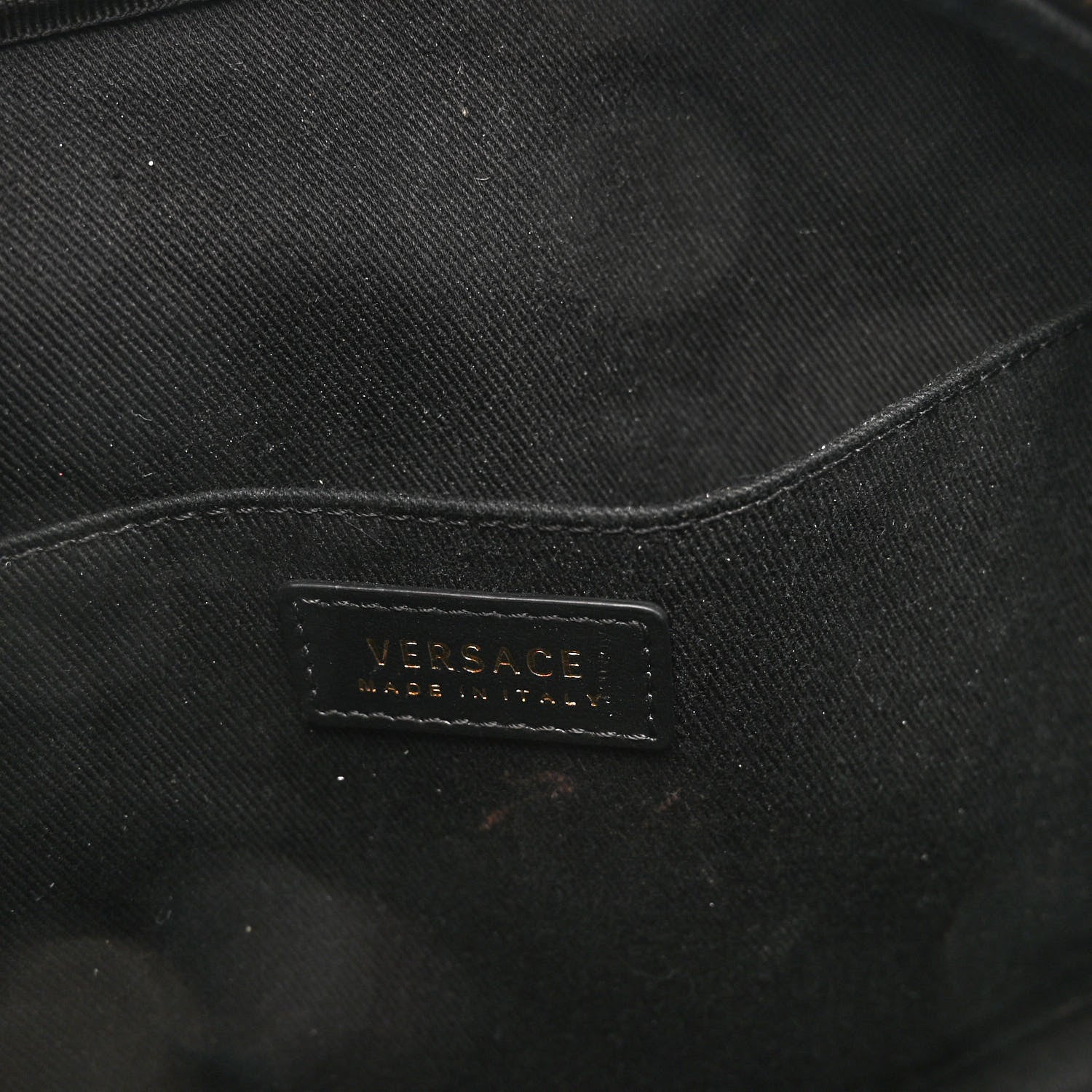Versace Saffiano Virtus Small Bowling Bag Black 6 of 10