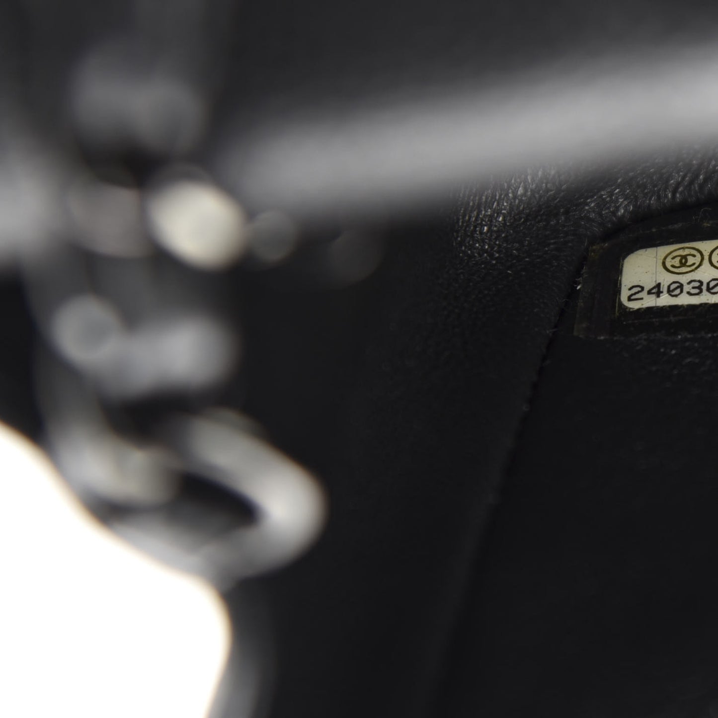 Crumpled Calfskin Quilted Mini Rectangular Flap So Black