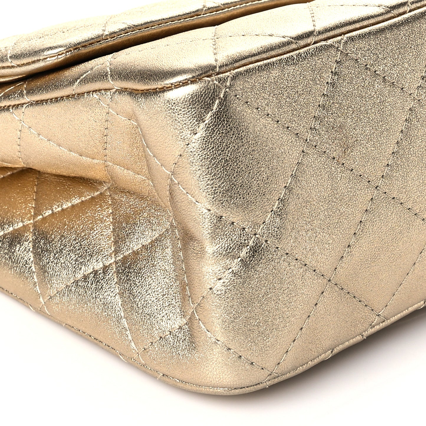 Metallic Aged Calfskin Quilted 2.55 Reissue 227 Flap Gold